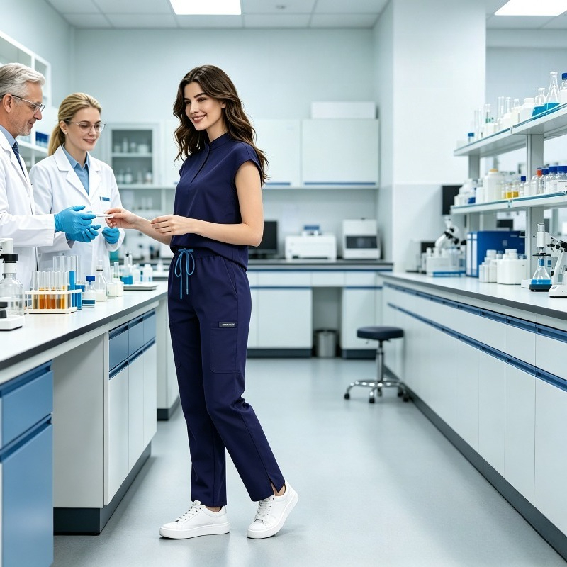 زي طبي بياقة قائمة وأكمام كبير - مراجعة Medical Gloves وسعره