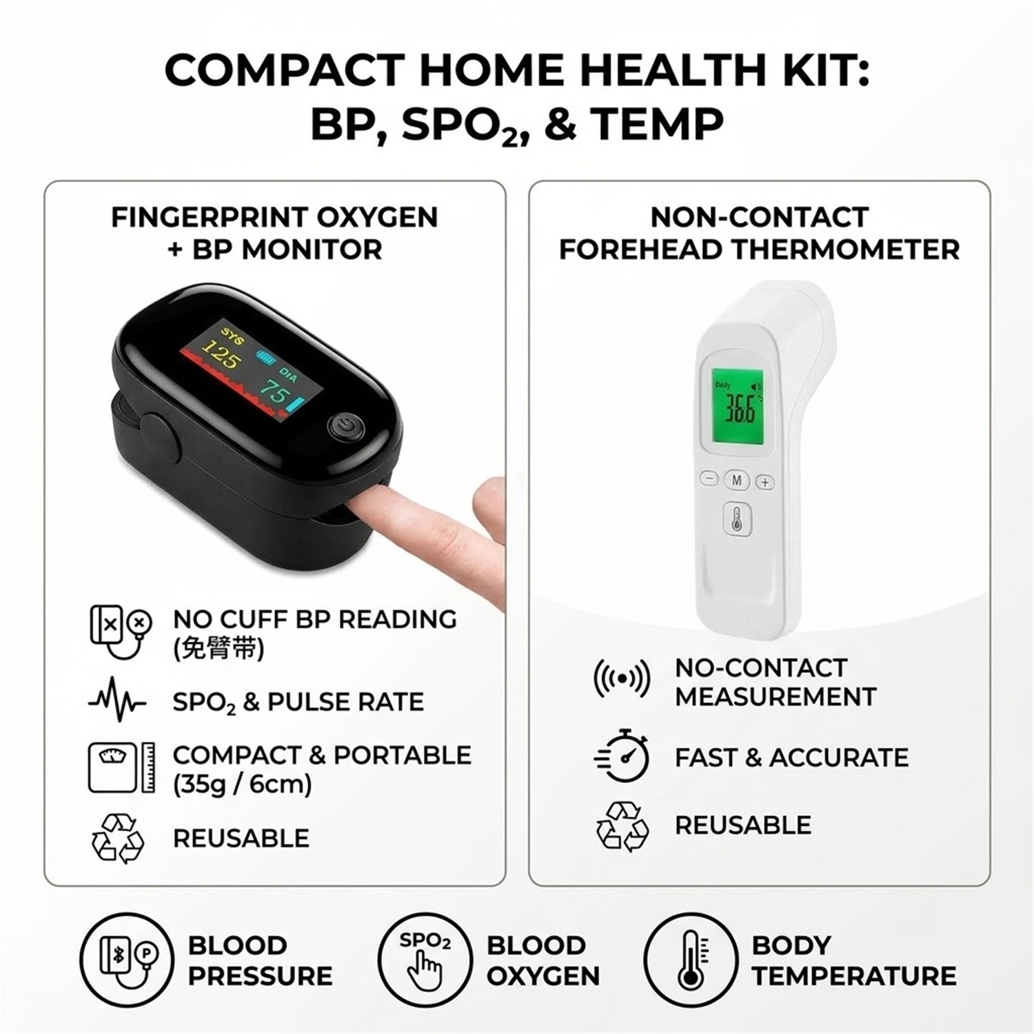ميزان حرارة الجسم بالأشعة تحت  - مراجعة Pulse Oximeter وسعره