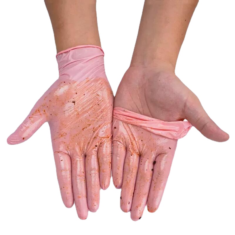 50/100 قطعة قفازات نتريل وردية - مراجعة Medical Gloves وسعره